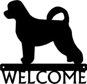 Portuguese Water Dog - Dog Welcome Sign - The Metal Peddler Welcome Signs Dog, porch, Portuguese Water Dog, Welcome sign