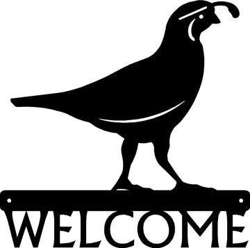 Quail Bird Welcome Sign - The Metal Peddler Welcome Signs bird, porch, Quail, Welcome sign