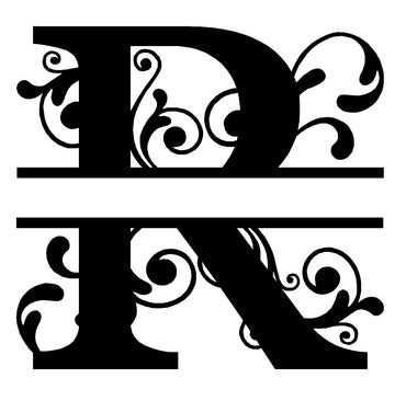 Vine Monogram - Metal Letters & Name with Vine Scroll | The Metal Peddler