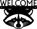 Raccoon Face Welcome Sign - The Metal Peddler Welcome Signs porch, racccoon, welcome sign