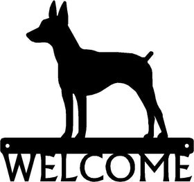 Rat Terrier Dog Welcome Sign - The Metal Peddler Welcome Signs breed, Dog, porch, Rat Terrier, Welcome sign