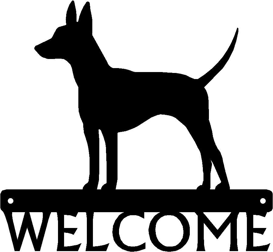 Rat Terrier Dog Welcome Sign - The Metal Peddler Welcome Signs breed, Dog, porch, Rat Terrier, welcome sign