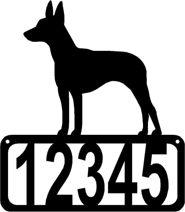 Rat Terrier Dog House Address Sign - The Metal Peddler Address Signs address sign, breed, Dog, House sign, Personalized Signs, personalizetext, porch, Rat Terrier