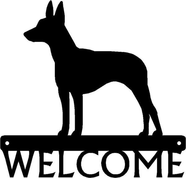 Rat Terrier Dog Welcome Sign - The Metal Peddler Welcome Signs breed, Dog, porch, Rat Terrier, welcome sign