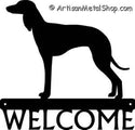 Saluki Dog Welcome Sign - The Metal Peddler Welcome Signs breed, Dog, porch, Saluki, welcome sign