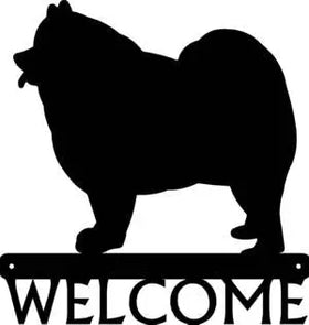 Samoyed Dog Welcome Sign - The Metal Peddler Welcome Signs breed, Dog, porch, Samoyed, Welcome sign