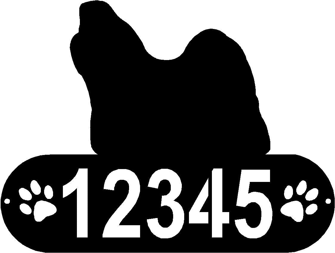 Shih Tzu Dog PAWS House Address Sign - The Metal Peddler Address Signs address sign, breed, Dog, Dog Signs, Name plaque, Personalized Signs, personalizetext, Shih Tzu
