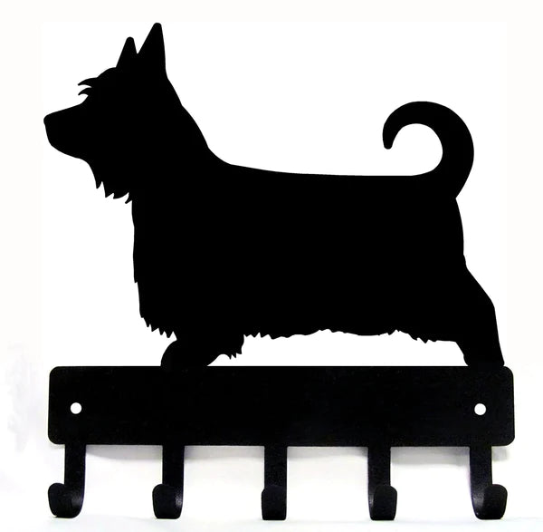 Silky Terrier Key Holder/ Leash Hanger - The Metal Peddler Key Rack breed, Breed S, dog, key rack, Silky Terrier