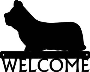 Skye Terrier Dog Welcome Sign - The Metal Peddler  breed, Dog, porch, Skye Terrier, welcome sign