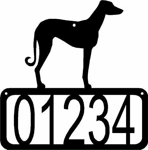 Sloughi Dog House Address Sign - The Metal Peddler Address Signs address sign, breed, Dog, House sign, Personalized Signs, personalizetext, porch, Sloughi
