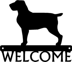 Spinone Italiano Dog Welcome Sign - The Metal Peddler  breed, Dog, porch, Spinone Italiano, welcome sign