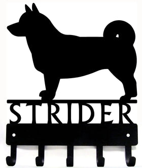 Swedish Vallhund Personalized Name Dog Key Rack/ Leash Hanger With Tail Options - The Metal Peddler Key Rack breed, Breed S, Dog, key rack, leash hanger, personalized, personalizetext, Swedish Vallhund