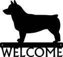 Swedish Vallhund Dog Welcome Sign - The Metal Peddler  breed, Dog, porch, Swedish Vallhund, welcome sign