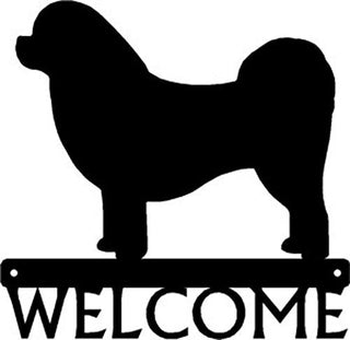 Tibetan Spaniel Dog Welcome Sign - The Metal Peddler  breed, Dog, porch, Tibetan Spaniel, welcome sign
