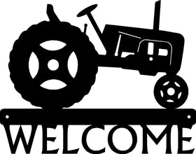 Tractor #28 Welcome Sign - The Metal Peddler farm, porch, ranch, tractor, Welcome sign