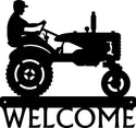 Tractor & Farmer Welcome Sign - The Metal Peddler  farm, porch, ranch, tractor, welcome sign