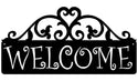 Welcome Sign - Curling Vines Scroll - The Metal Peddler  decorative, porch, scroll, welcome sign