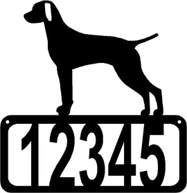 Vizsla Dog House Address Sign - The Metal Peddler Address Signs address sign, breed, Dog, House sign, Personalized Signs, personalizetext, porch, Vizsla