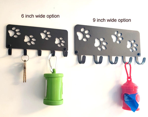 Walking paws Key Rack/ Dog Leash Hanger - The Metal Peddler Key Rack Any Breed, Dog, key rack, leash hanger, leash rack