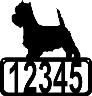 West Highland Terrier Dog House Address Sign - The Metal Peddler Address Signs address sign, breed, Dog, House sign, Personalized Signs, personalizetext, porch, West Highland Terrier