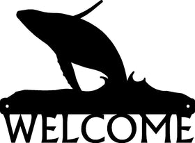 Humpback Whale Breaching- Welcome Sign - The Metal Peddler Welcome Signs porch, Welcome sign, whale