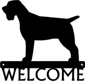 Wirehaired Pointing Griffon Dog Welcome Sign - The Metal Peddler breed, Dog, porch, Welcome sign, Wirehaired Pointing Griffon