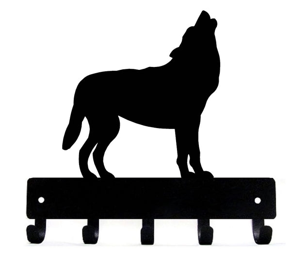 Howling Wolf Key Holder - The Metal Peddler Key Rack key rack, wildlife, wolf