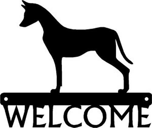 Xoloitzcuintli Dog Welcome Sign - The Metal Peddler  breed, Dog, porch, welcome sign, Xoloitzcuintli