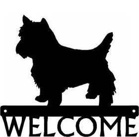 Yorkshire Terrier (Trimmed Yorkie) Dog Welcome Sign - The Metal Peddler breed, Dog, porch, Welcome sign, Yorkie, Yorkshire Terrier