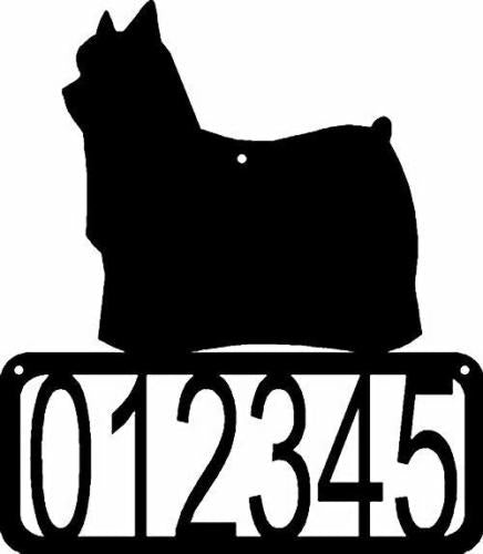 Yorkshire Terrier (Yorkie) Dog House Address Sign - The Metal Peddler Address Signs address sign, breed, Dog, House sign, Personalized Signs, personalizetext, porch, Yorkie, Yorkshire Terrier