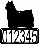 Yorkshire Terrier (Yorkie) Dog House Address Sign - The Metal Peddler Address Signs address sign, breed, Dog, House sign, Personalized Signs, personalizetext, porch, Yorkie, Yorkshire Terrier