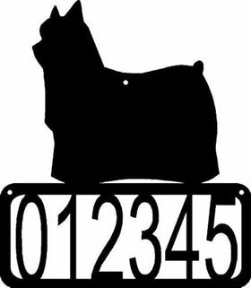 Yorkshire Terrier (Yorkie) Dog House Address Sign - The Metal Peddler Address Signs address sign, breed, Dog, House sign, Personalized Signs, personalizetext, porch, Yorkie, Yorkshire Terrier