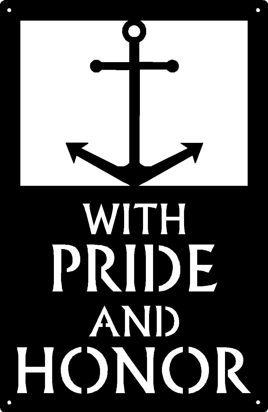 Pride and Honor Navy - Military Sign - The Metal Peddler  military, navy