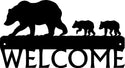 Bear and cubs Welcome Sign - The Metal Peddler Welcome Signs bear, personalized, Personalized Signs, personalizetext, porch, welcome sign, wildlife