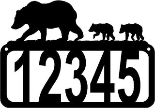 Bear & Cubs House Address Sign - The Metal Peddler Address Signs Address sign, Bear, House sign, Personalized Signs, personalizetext, porch