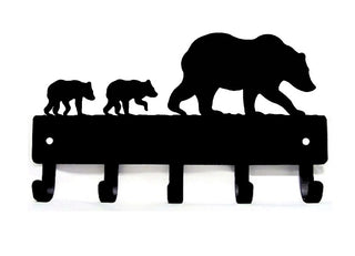 Bear & Cubs Key Rack Holder - The Metal Peddler Key Rack country, country living, key rack, wildlife