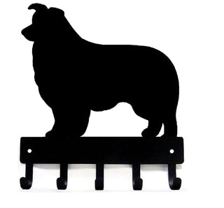 Border Collie Dog Key Rack/ Leash Hanger - The Metal Peddler Key Rack Border Collie, breed, Dog, key rack, leash hanger