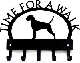 Boxer TIME FOR A WALK Dog Key Rack & Leash Holder - The Metal Peddler Key Rack Boxer, breed, Breed B, Dog, key rack, leash rack