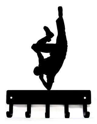 Breakdancer #1 Dance Medal Hanger / Key Rack - The Metal Peddler Key Rack dance, dance gifts, dance signs, dance wall art, personalized dance, sport hooks