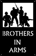 Brothers in Arms - Army Military Sign - The Metal Peddler  air force, army, brothers in arms, marines, military, navy