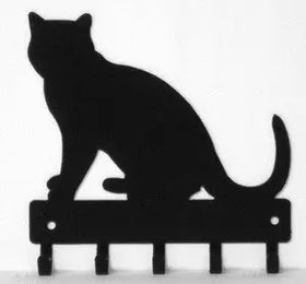 Cat #08 Key Rack with 5 hooks - The Metal Peddler Key Rack Cat, key rack