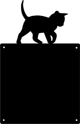 Cat Centered on top- Magnetic Memo/ Bulletin Board - The Metal Peddler cat, Memo board