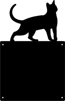 Large Cat standing on top Magnetic Memo/ Bulletin Board - The Metal Peddler cat, Memo board