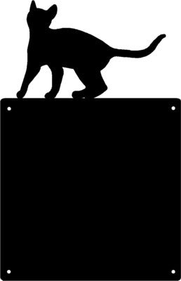 Cat #18 Magnetic Memo/ Bulletin Board - The Metal Peddler  cat, Memo board