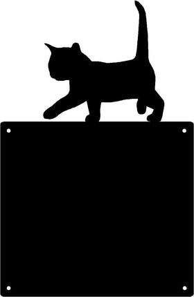 Cat #02 Magnetic Memo/ Bulletin Board - The Metal Peddler cat, Memo board