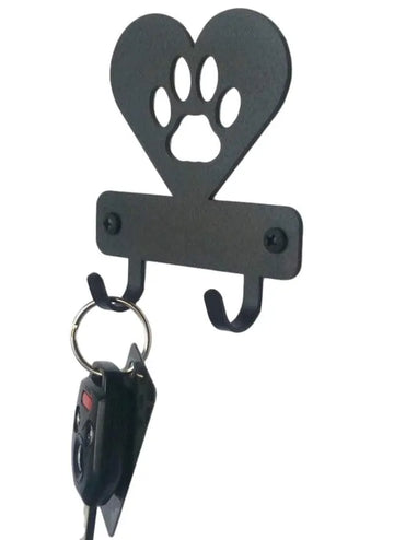 Mini Heart Cat Paw- Key Rack - The Metal Peddler Key Rack cat, key rack, mini KR, not-Dog