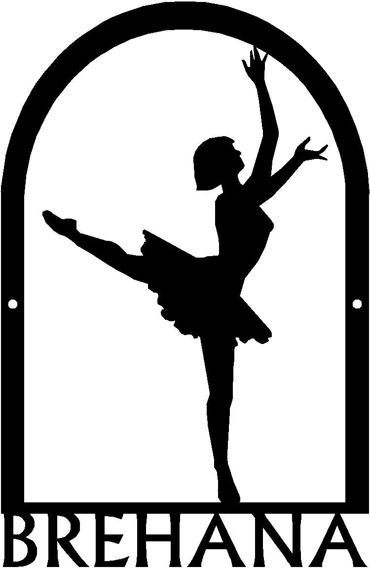 Dance Art Sign - Personalized Name Sign: Ballerina #1 - The Metal Peddler  ballet, ballet dancer, dance, dance gifts, dancers, personalized dance