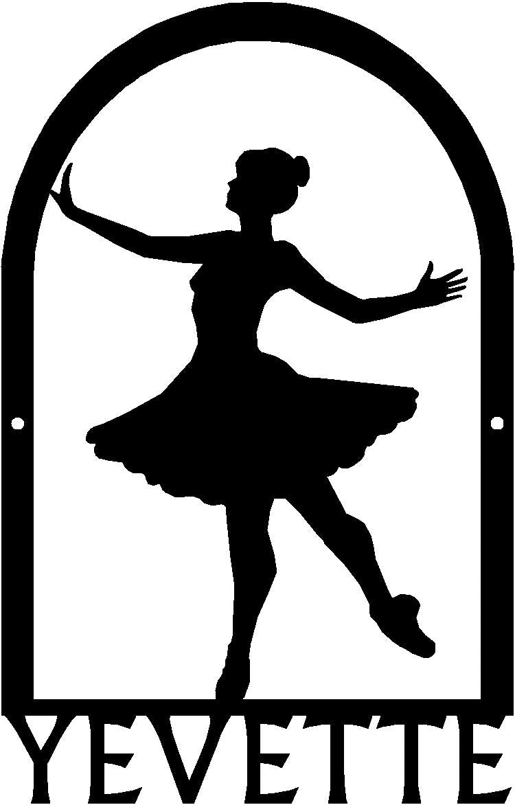 Dance Art Sign - Personalized Name Sign: Ballerina Dance #2 - The Metal Peddler  ballerina, ballet, dance, dance gifts, dance signs, dance wall art, personalized dance