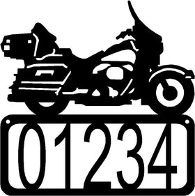 Motorcycle #3 House Address Sign - The Metal Peddler Address Signs Address sign, auto, automobile, House sign, motorcycles, Personalized Signs, personalizetext, porch, transportation, vehicles