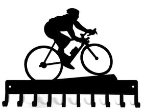 Cycling - Bicycle Medal Rack Display - The Metal Peddler  cycling, medal rack with 10 sport hooks, sports